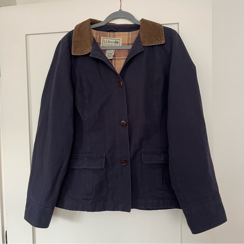 LL Bean Navy Barn Jacket